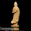 Standing Kannon Bodhisattva Natural Boxwood Wooden Buddha Boxwood Kannon Avalokitesvara Kannon Statue Statue, Carving, Statue, Sculpture, Bodhisattva,