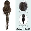 Treccia di Capelli Lunghi Sintetici Coda di Cavallo Chignon Trecce Boxe Parrucca Clip a Pinza Mezza Coda Estensione Ondulazione ad Acqua per Uso Femminile