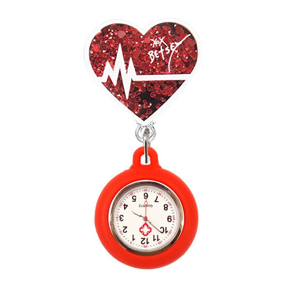New PVC Retractable Watch Brooch Cute Appearance Lovely Cartoon Nurse Watch Colourful Doctor Pocket Watch Nurse Gifts