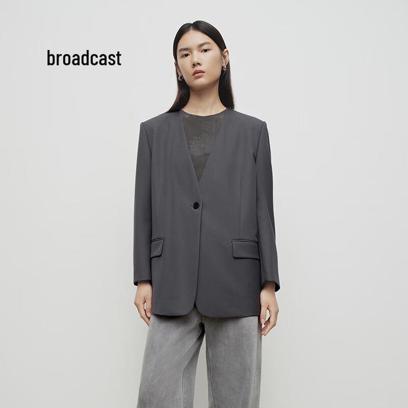 

Women s V-Neck Loose Fit Short Blazer S