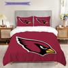 Arizona Cardinals Pattern Bedding Quilt Set Quilt Cover Pillowcase Home Decoration Birthday Gift (1 * Duvet Cover + 2 * Pillowcase, Without Core)