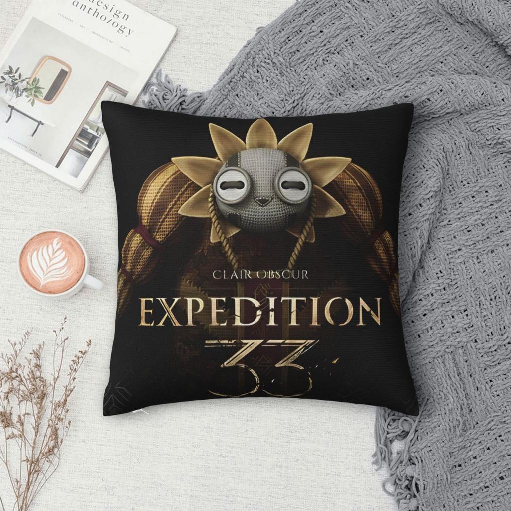 Clair Obscur Expedition 33 Videospiel Druck Kissenbezüge Kissenhülle Kissenbezüge Neuer Stil Bettdekoration Quadratisch Mehrere Größen