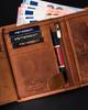 Men's wallet without clasp made of natural nubuck leather - Peterson