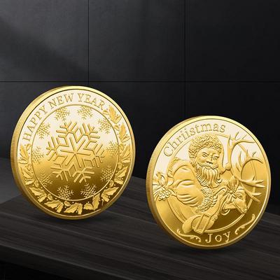 Weihnachtsmann Rentier Gedenkmünze Frohe Weihnachten Goldmünze Kinder;s Neujahrsgeschenk Weihnachten Neujahrsgeschenk