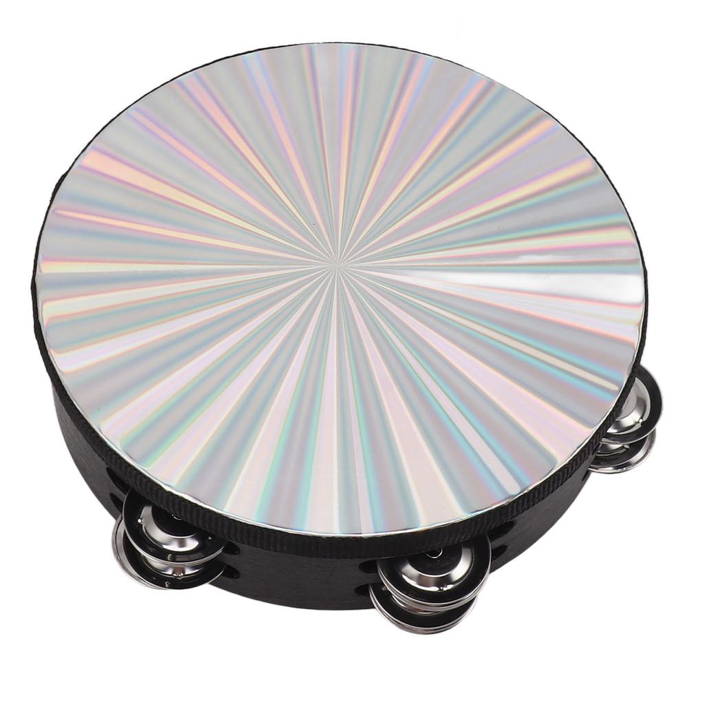 Tambourine Double Row Jingles Drum Metal Bell Handheld Drum Kids Percussion Musical Instrument 10