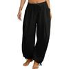IHUASU Women's Fashion Casual Solid Color Print Pants & Capris