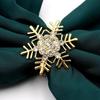 Pack of 6 Napkin Rings Christmas Snowflake Napkins Holder Metallic Napkin Buckle Sophisticated Plating Accessories