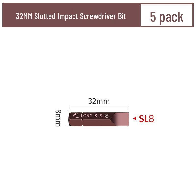 Phillips Flat-head Hex Impact Bit Set - S2 Alloy Steel