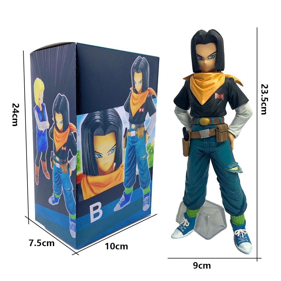New 23.5CM Anime Android 17 18 Figure Android 18 PVC Action Figures Collection Model Toys for Children Christmas Gift