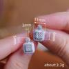 Classic & Elegant Sparkling Square Halo Zircon Stud Earrings