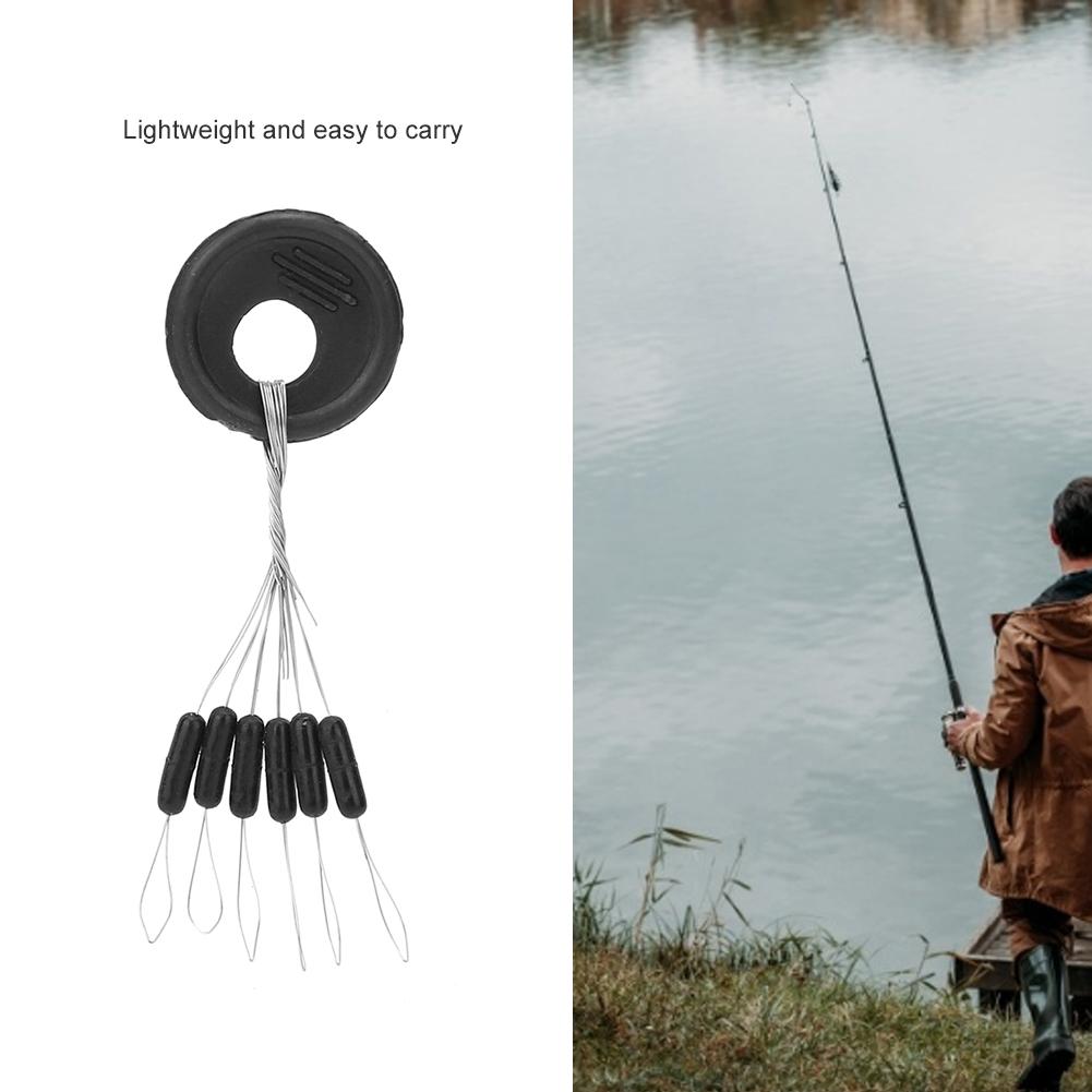 100PcsLot Rubber Fishing Bobber Stopper Float Sinker Cylinder Oval Buoy Float Stop (Cylinder)