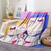 Pop Team Epic  Print Flannel Blanket, High quality Comfortable for All Seasons, Home Decor, Warmth and Comfort