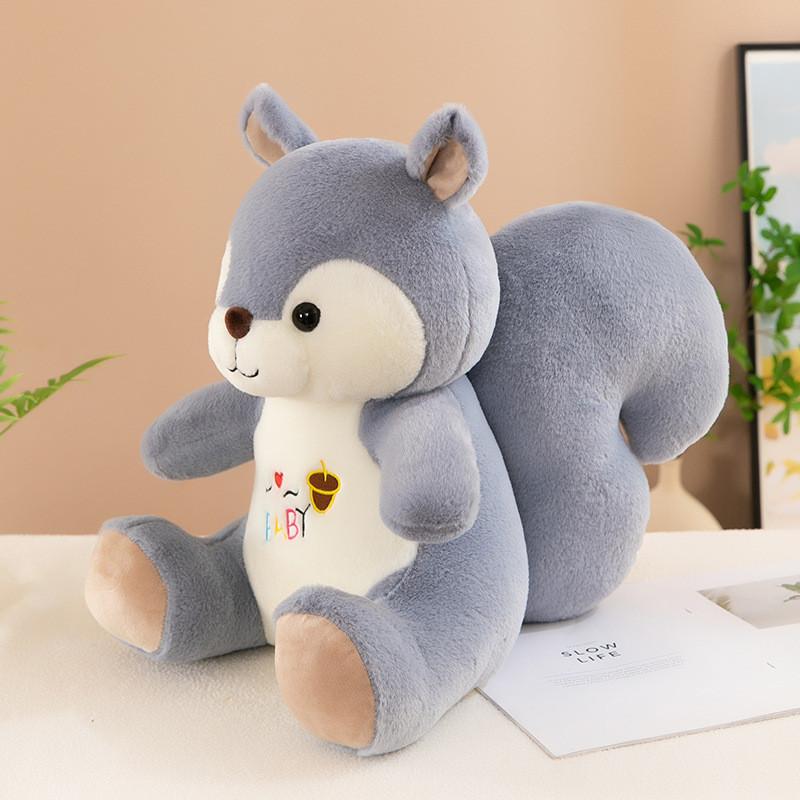 

Plush Squirrel Cartoon Toy Animal Stuffed Doll Embroidery Children Gift Birthday 35cm