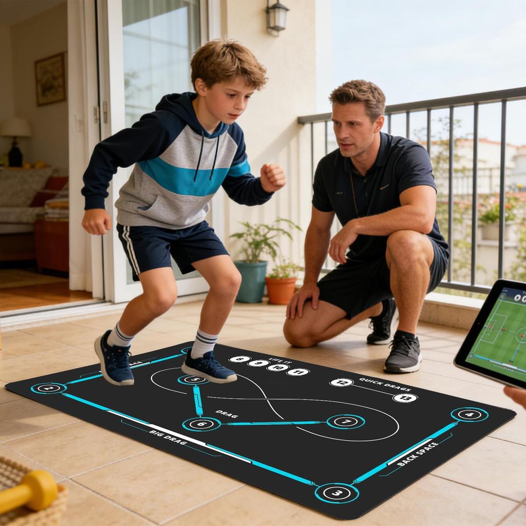Tappetino da Allenamento Hockey Indoor Outdoor Silenzioso Antiscivolo Grande Tavola da Dribbling Pad per Stickhandling Attrezzatura di Allenamento per Tutte le Età Set da Calcio
