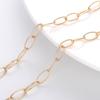 DIY Electroplated Gold Oval Copper Chain for Handmade Jewelry