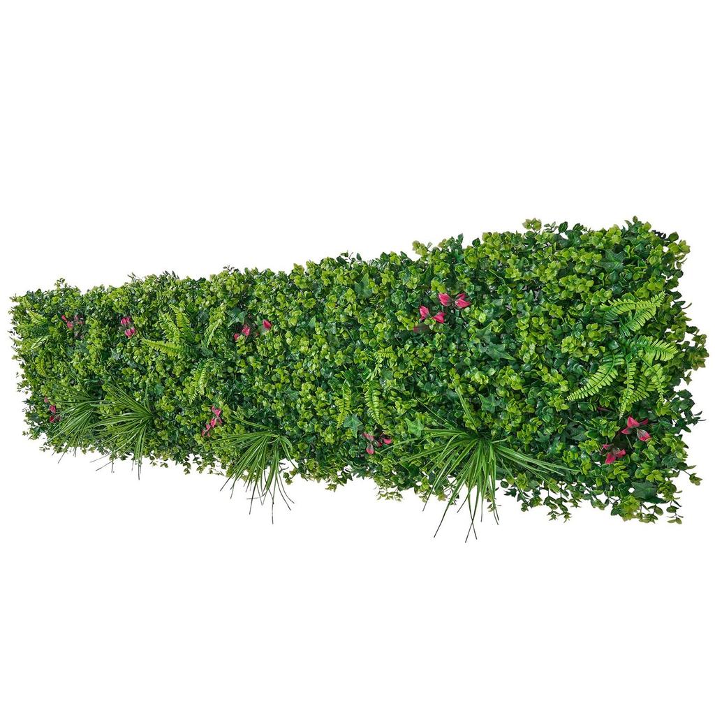 Artificial Plant Wall, 12PCS 50.8 X 50.8 Cm Artificial Boxwood Panels, Sun Protection Greenery Backdrop Privacy Hedge Fence, Fake Grass Wall Screen