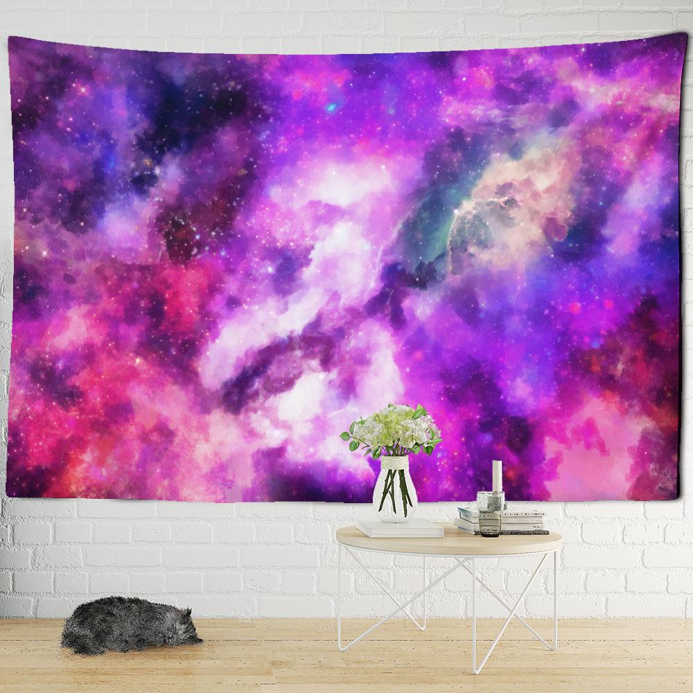 Purple Starry Sky Tapestry Wall Hanging Universe Mysterious Hippie Tapiz Bedroom Aesthetic Room Home Decor