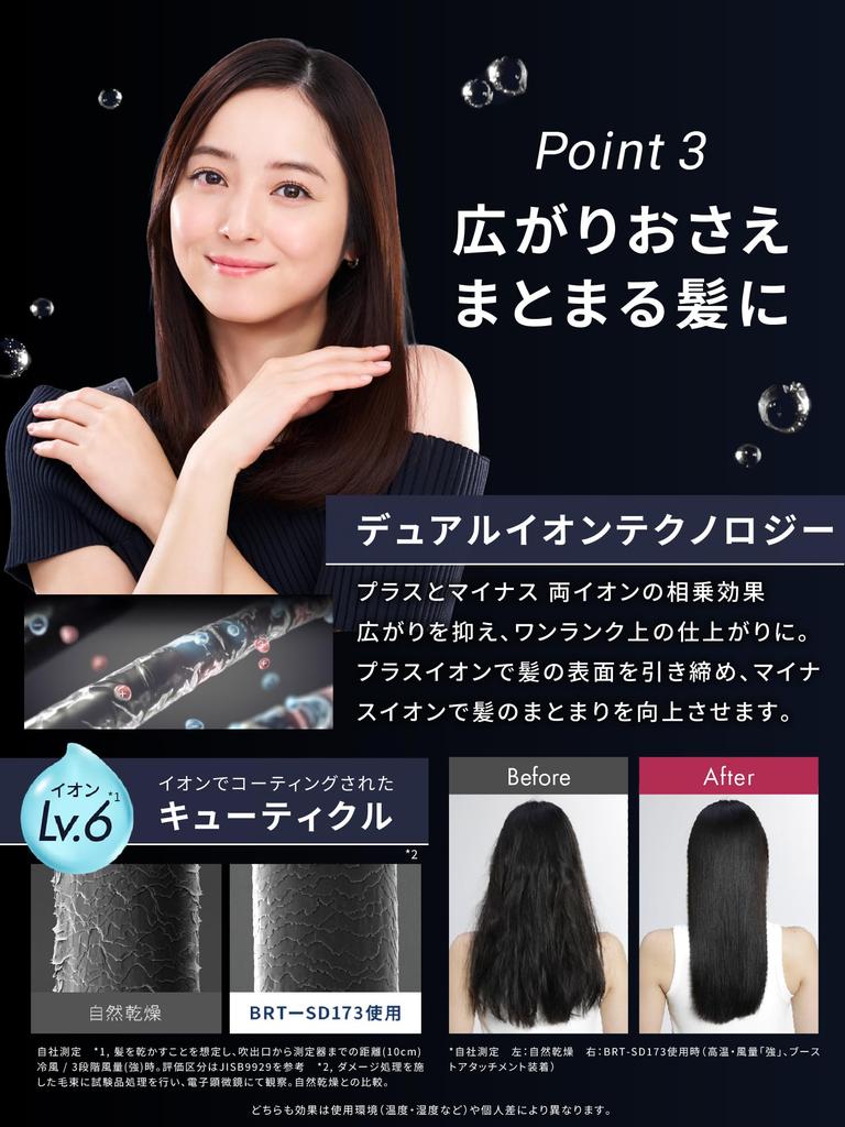 Brighte SHOWER DRYER WHITE Hair High Fast Nano Hair Beauty Beauty Beautiful Beauty [New Color WHITE] Dryer, Airflow, Drying, Mist, Next-Generation