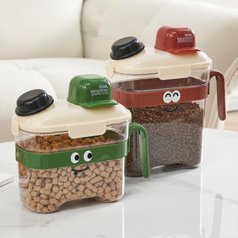 Pet Food Airtight Storage Container - Moisture-Proof Bucket for Cat and Dog Food