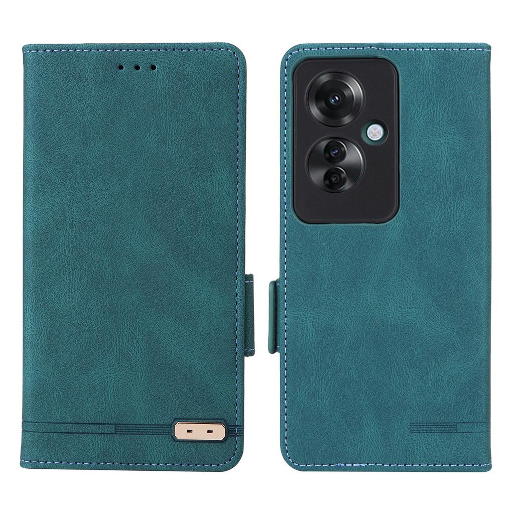 For Oppo Reno11 F 5G Shockproof Case Hardware Decor PU Leather Wallet Phone Cover