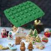 Mini Christmas Silicone Molds Chocolate Molds Candy Molds for Baking sweet Treats, Xmas Gift Handmade Soap Candles (Red,Green)