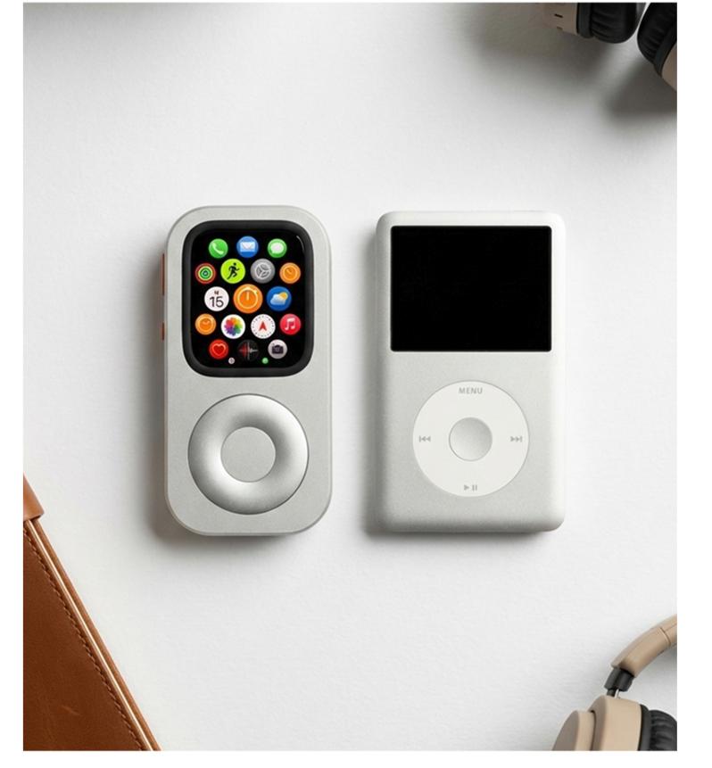 RePod Aluminum Case for Apple Watch Series S10/S11, Transform Watch into Retro Music Player, CNC Metal Protective Cover w