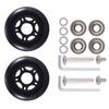 AEE2-75Mmx 24Mm Luggage Suitcase Replacement Wheels , PU Swivel Caster Wheels Bearings Repair Kits, A Set Of 2