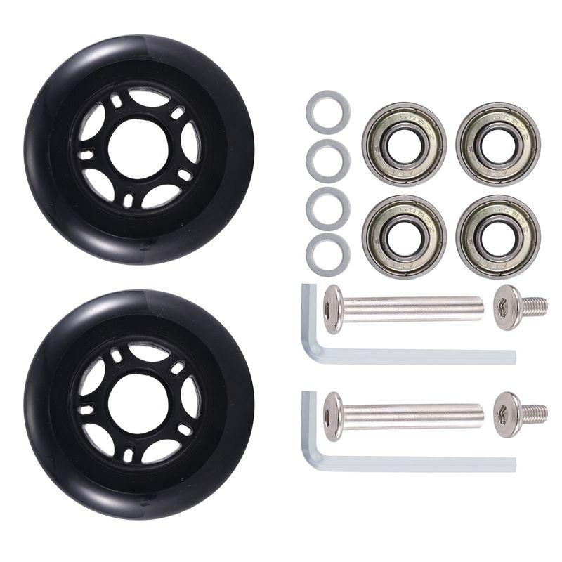 AEE2-75Mmx 24Mm Luggage Suitcase Replacement Wheels , PU Swivel Caster Wheels Bearings Repair Kits, A Set Of 2