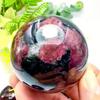 1pc Natural Garnet Astrophyllite Crystal Sphere Meditation Fengshui Healing Crystal Gift Reiki Gemstone Ball Home Decoration