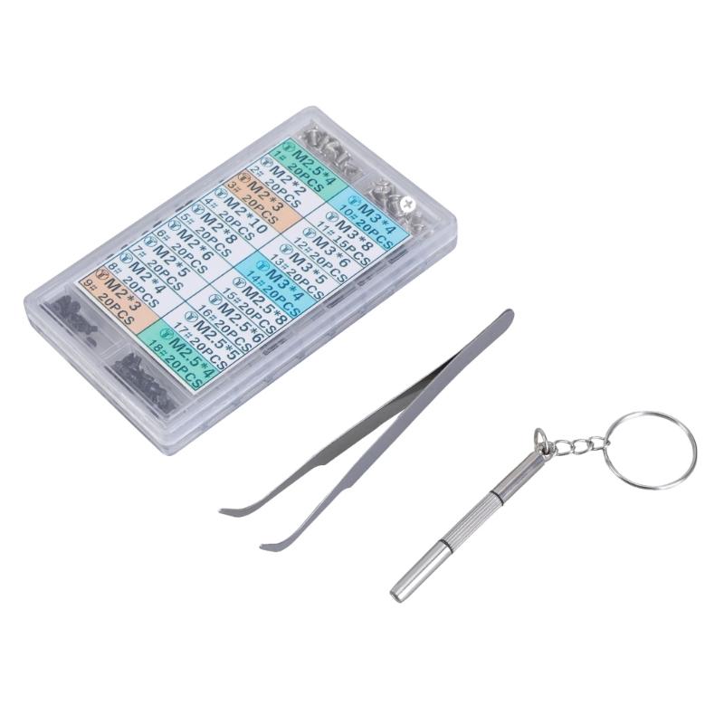

Complete 335pcs Laptop Screw Assortment Universal Laptop Screw set SSD Mounting Screws set for Computer Maintenance 1