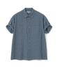 MILLO ARCHIVE Narrow Wrinkle Check Roll-Up Half Shirt [Grunge Blue]