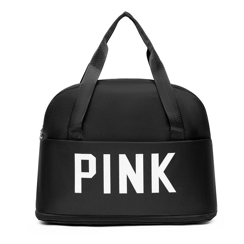 

Жіноча сумочка з літерним візерунком Оксфордська тканина великої місткості для вологого та сухого сушіння, окремо, з консервним рукавом, візок, дорожня сумка для жінок чорний