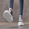 Genuine Leather High-top Shoes Women's Shoes Thick Bottom Casual White Shoes