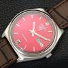VINTAGE SEIKO 5 AUTOMATIC 6309A JAPAN MENS RED COLOR DIAL WATCH A500826-5 R154-a500826