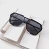 New Women's Double Beams Sunglasses Fashion Men Retro Polygonal Sun Glasses Ladies Black Yellow Eyewear UV400