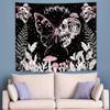 Mystical Butterfly Skull Tapestry Enchanting Unique and Strikingly Beautiful Wall Art for a Magical Decor Statement