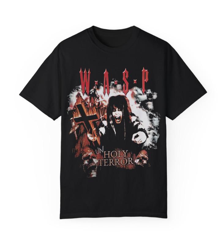 Unholy Terror Wasp Shirt – World Domination – Wasp Nation Metal Tee