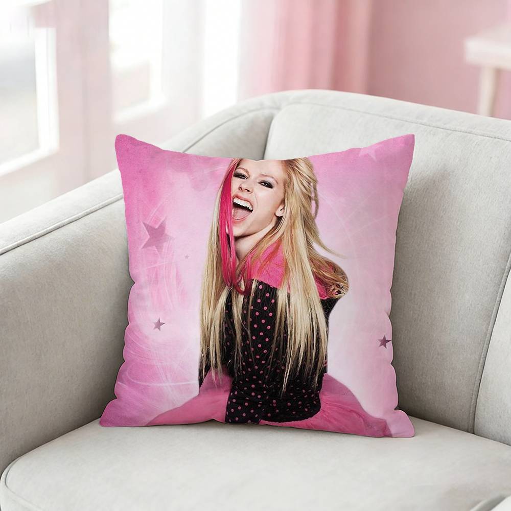 AAvril Punk LLavigne Pillow Case Pattern Printed Pillowcase For Living Room Sofa Cushion Cover