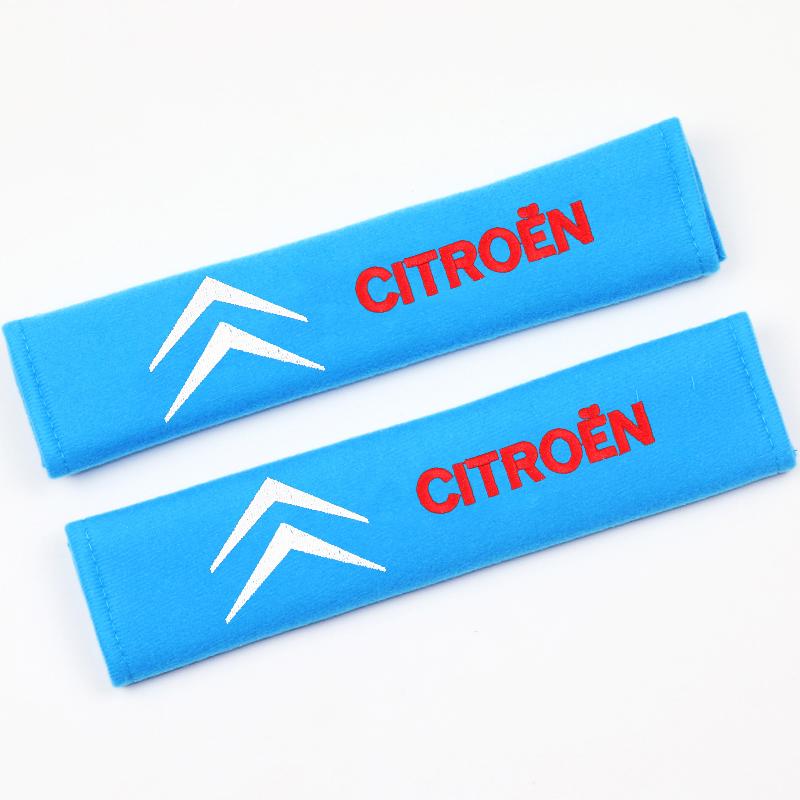 2pcs Car Safety Belt Shoulder Cover Pad For for Citroen C4 C3 C5 C1 C2 Berlingo C-Elysee C4-Picasso C4-Aircross Car stickers