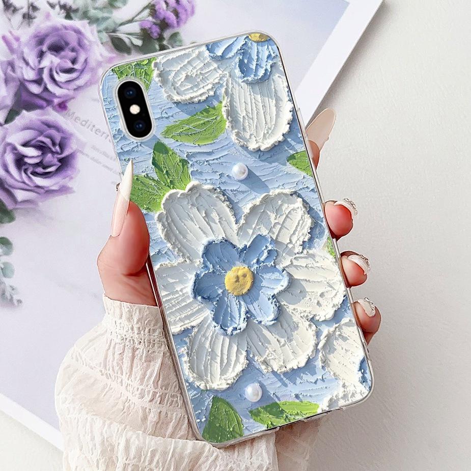 Para Capa de iPhone X XR XS Max Moda de Luxo Capa Pintada Capa de Silicone Macio Para iPhone XS Max iPhoneX iPhoneXR Capas Bolsas