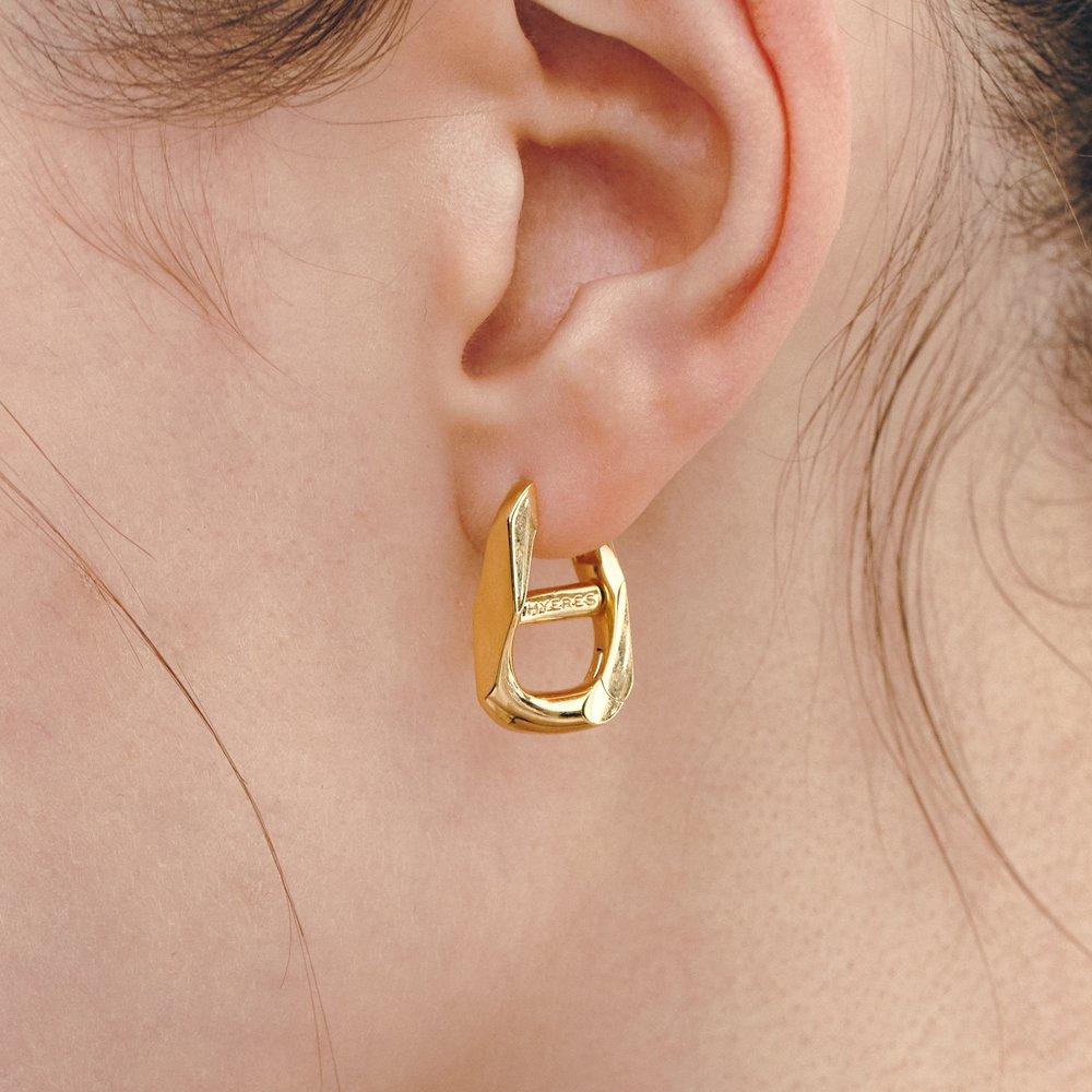 Eritre Silver (Y) Curve Emblem Earrings S Hl5E14519Y9Xxx