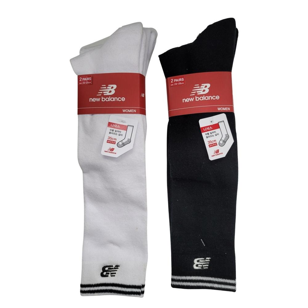 

New Balance Women s Neckline Embroidery Pile Knee Socks 2ea