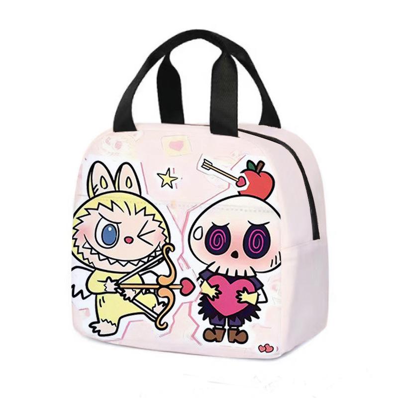 Labubu Cartoon Lunch Tote: Insulated Aluminum Foil Bento Bag for Students  5371