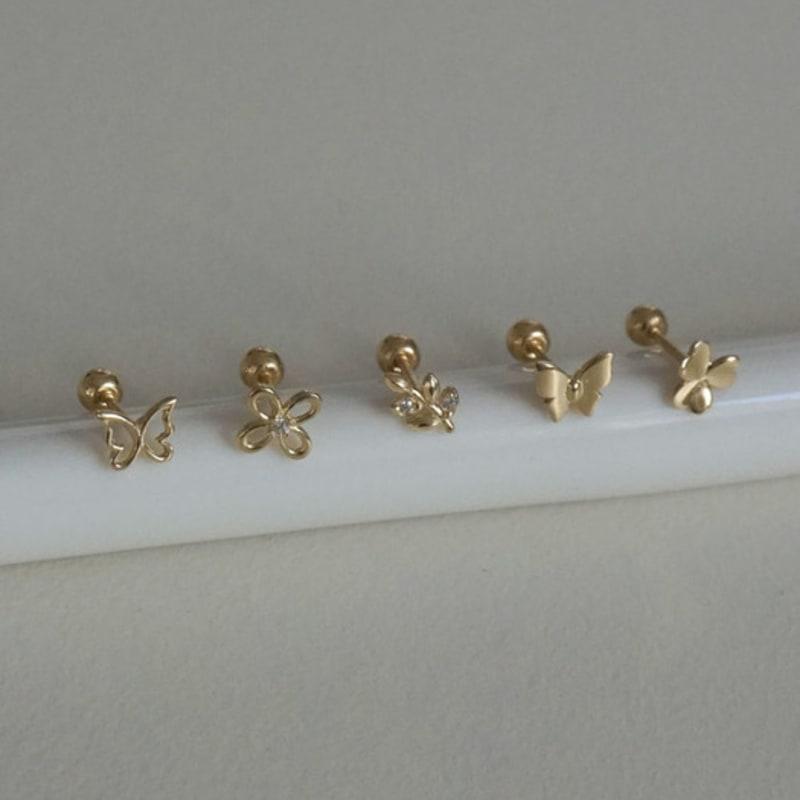 youngglow 14k butterfly piercing (2type)