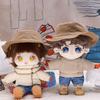 Niannyyhouse 20cm Doll Clothes Fisherman Hat Turtleneck Sweater Jeans Shoes Stuffed Animal Dress-up Cotton Doll Clothes (Beige-2)