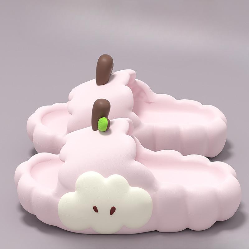 

Новые комнатные нескользящие тапочки на толстой подошве Fits 35-36 светло-розовый