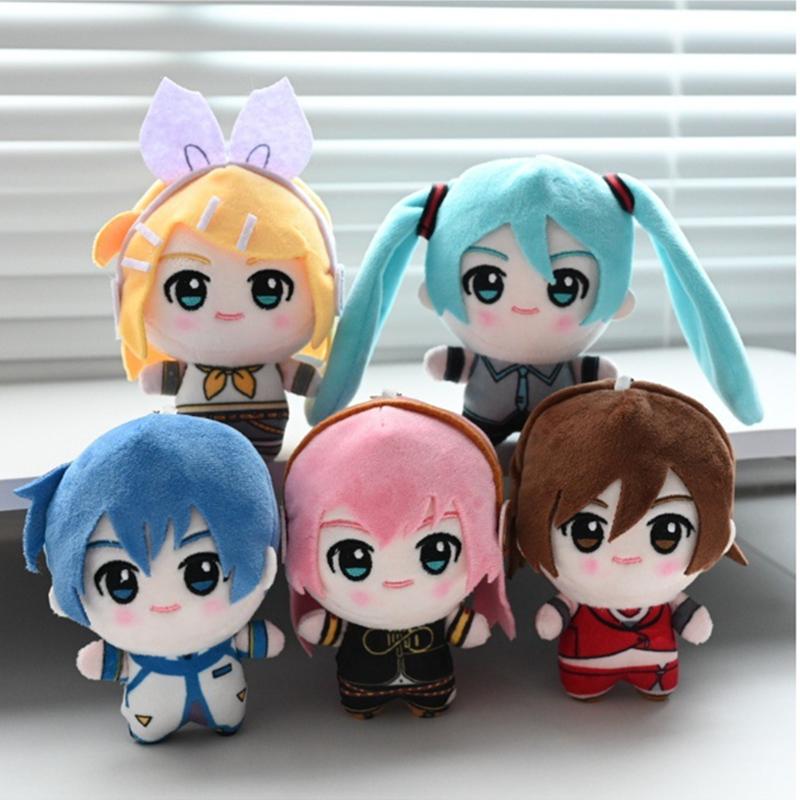Hatsune Miku Chokkorisan Plush Keychain Series Anime Bag Accessory For Fans Rin Len Luka Meiko Kaito