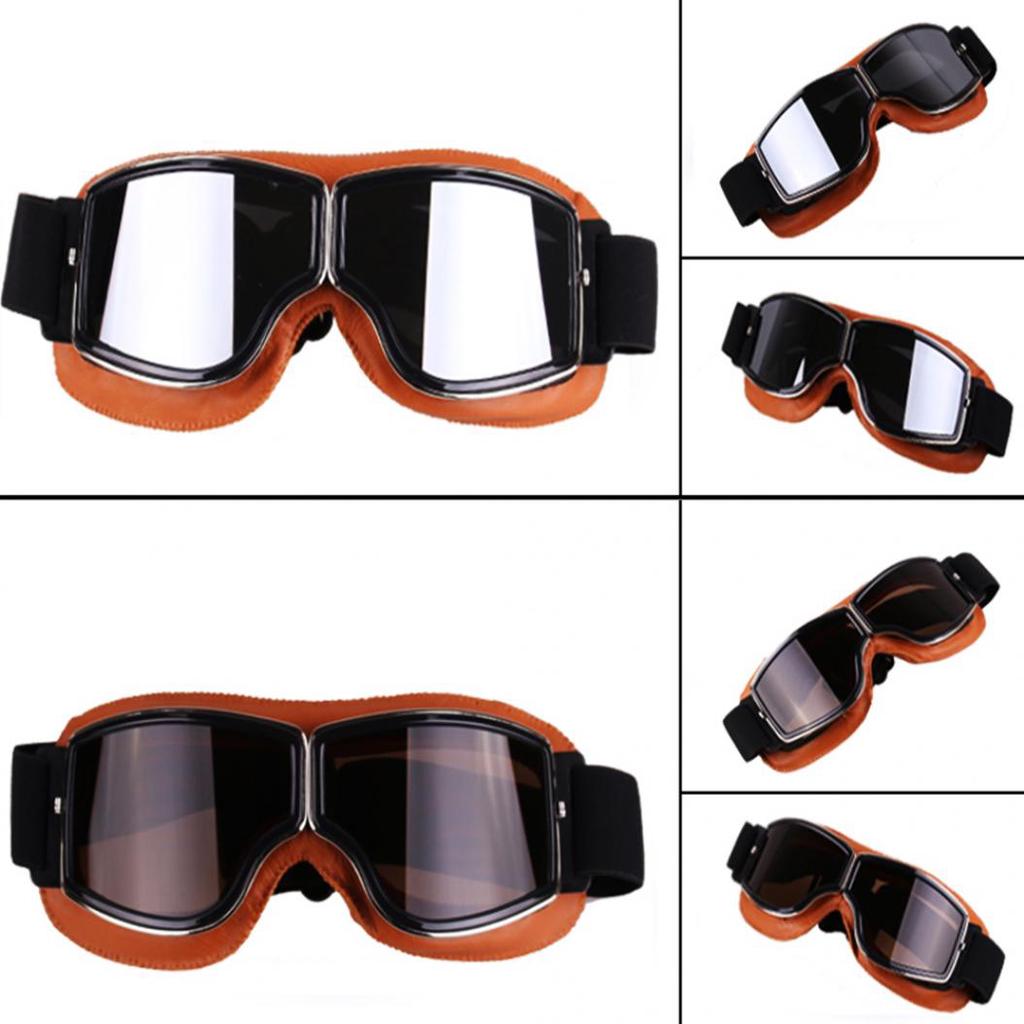Unisex Vintage Motocyklové Motocyklové Větruodolné prachotěsné pilotní brýle pro Harley