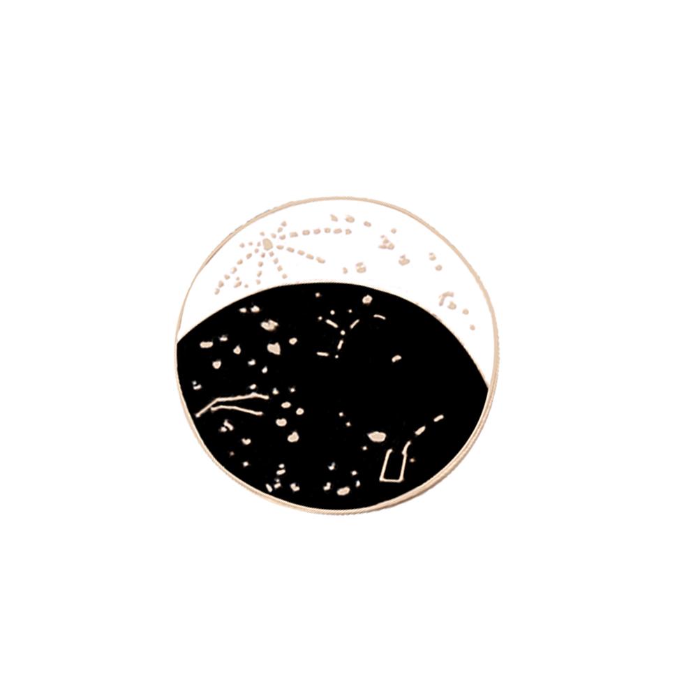 Romantic Constellations Lonely Alice Whale Shark Starry Moon Pin Brooch Enamel Lapel Pins BackPack Badge Brooches Cute Jewelry