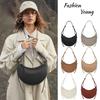 Sac Hobo de conception de niche française Sac à bandoulière semi-rond à motif litchi à la mode pour femme Sac à bandoulière décontracté en cuir PU avec fermeture éclair pour femme Sac à bandoulière Sac de selle